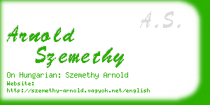 arnold szemethy business card